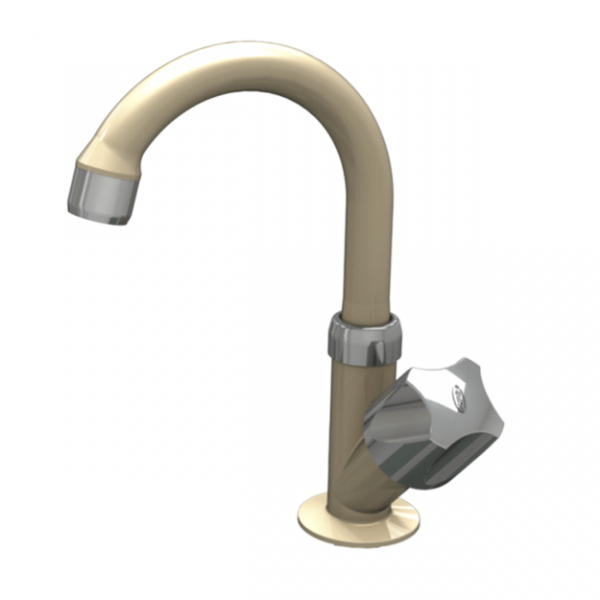 Torneira para Banheiro de Mesa Bica Móvel Búzios Luxo Bege